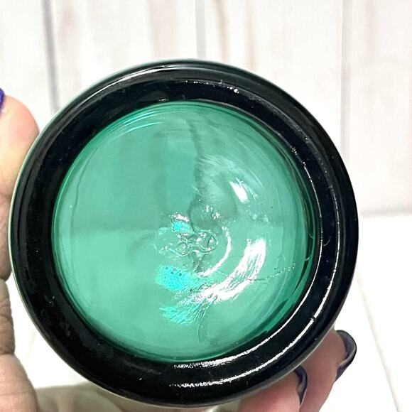 Robert Vavra Vintage Signed Frosted Etched Equestrian Green Glass Tumblers Set 5 - Picture 8 of 12